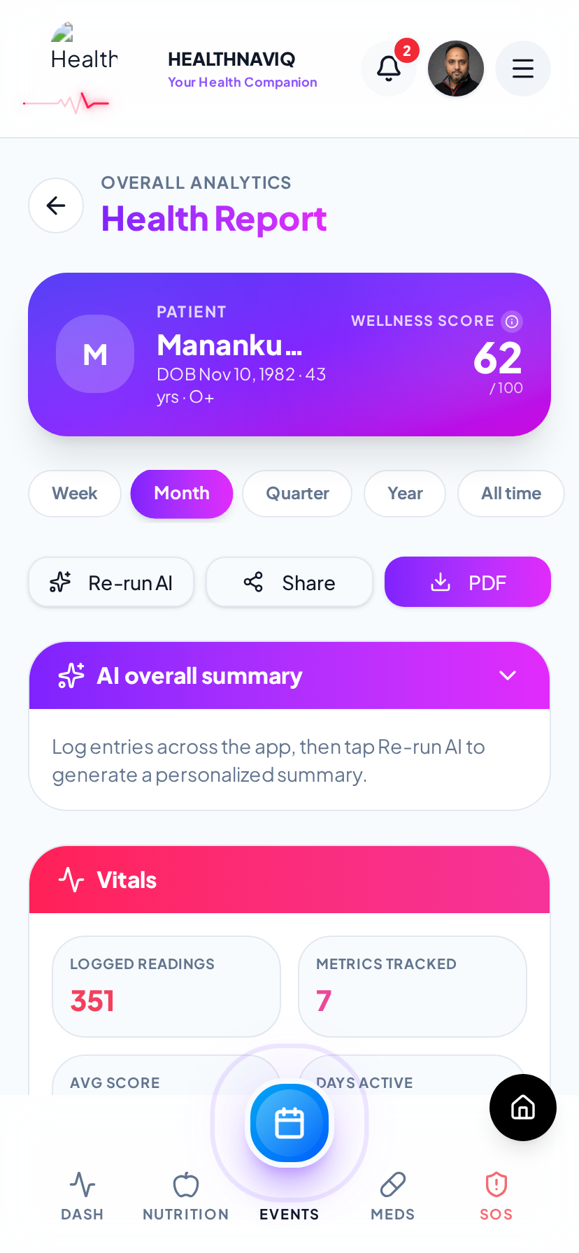 Health reports, beautifully exported