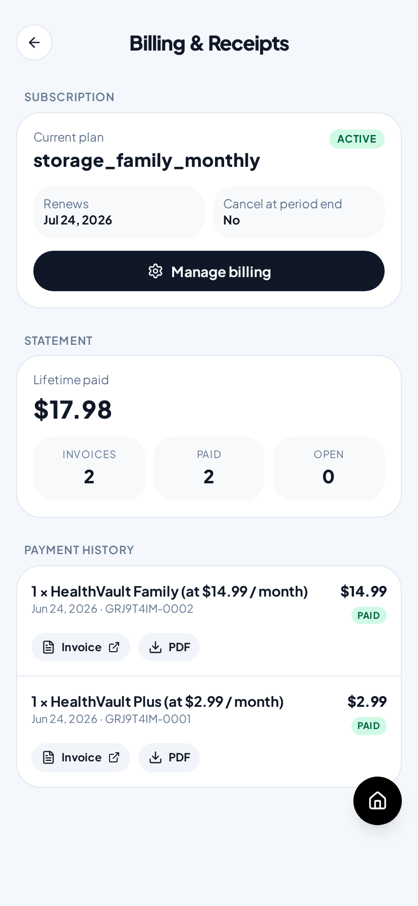HealthNaviq screen