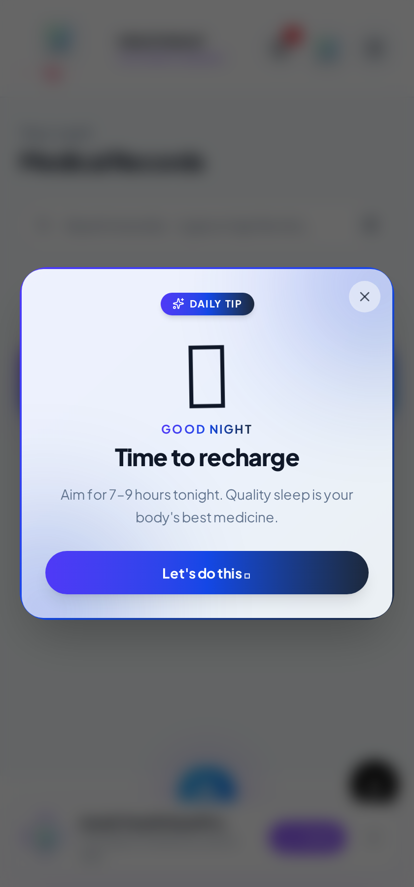 Smart records screen